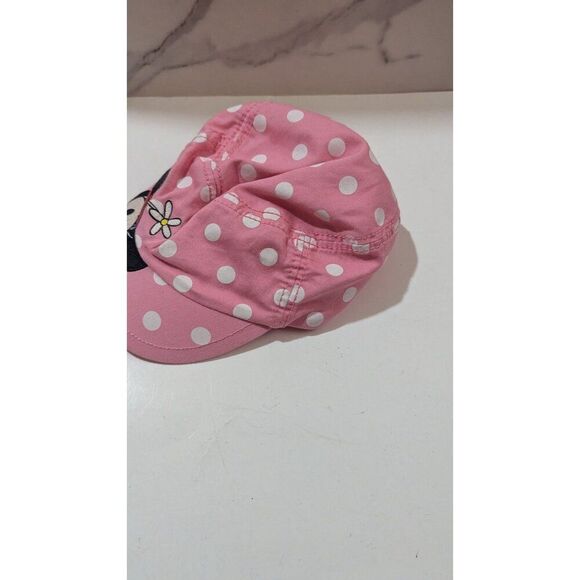 Disney Parks Minnie Mouse Pink Polka Dot Youth Cap With Embroidered Daisy Hat - Picture 3 of 5